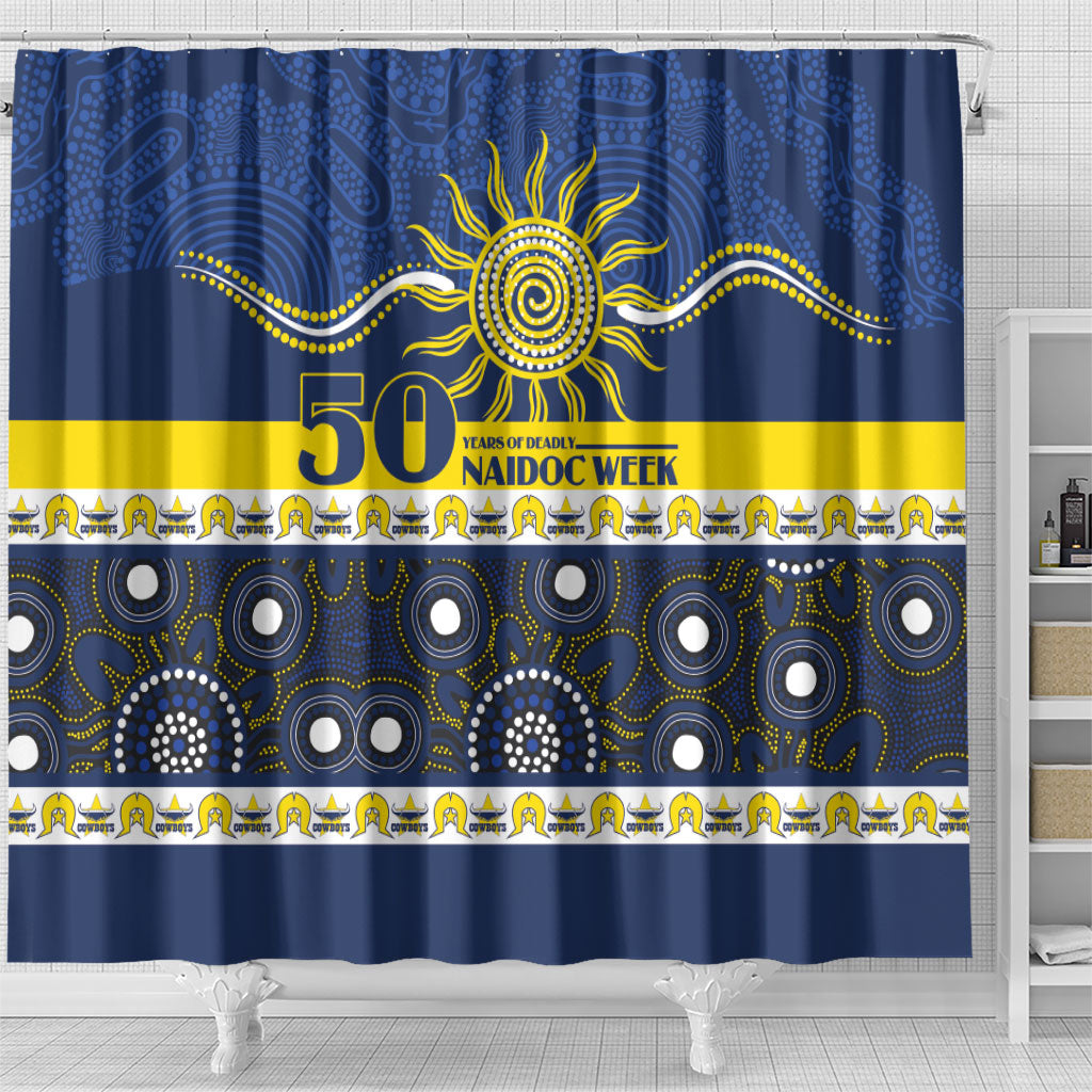 Cowboys NAIDOC Week Shower Curtain Aboriginal Torres Strait Islanders Vibe