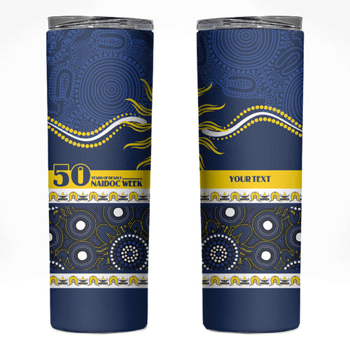 Cowboys NAIDOC Week Personalised Skinny Tumbler Aboriginal Torres Strait Islanders Vibe