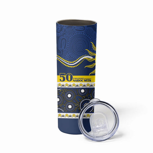 Cowboys NAIDOC Week Personalised Skinny Tumbler Aboriginal Torres Strait Islanders Vibe