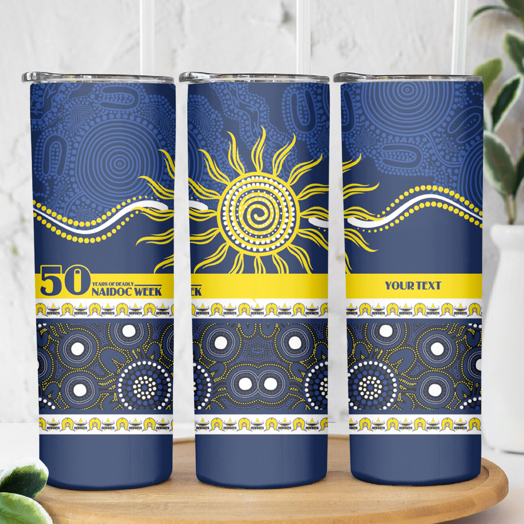 Cowboys NAIDOC Week Personalised Skinny Tumbler Aboriginal Torres Strait Islanders Vibe