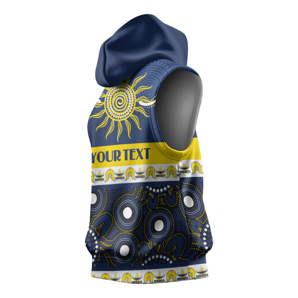 Cowboys NAIDOC Week Personalised Sleeveless Hoodie Aboriginal Torres Strait Islanders Vibe