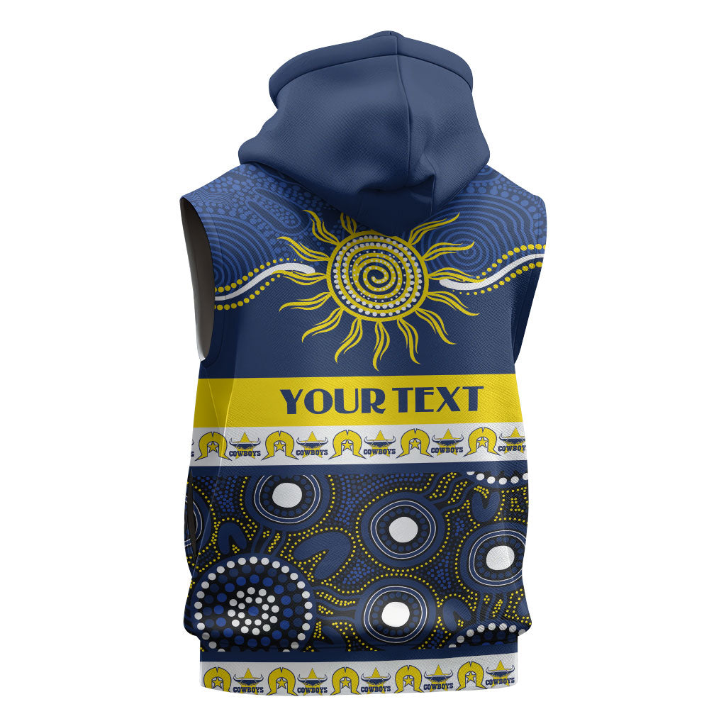 Cowboys NAIDOC Week Personalised Sleeveless Zip Hoodie Aboriginal Torres Strait Islanders Vibe