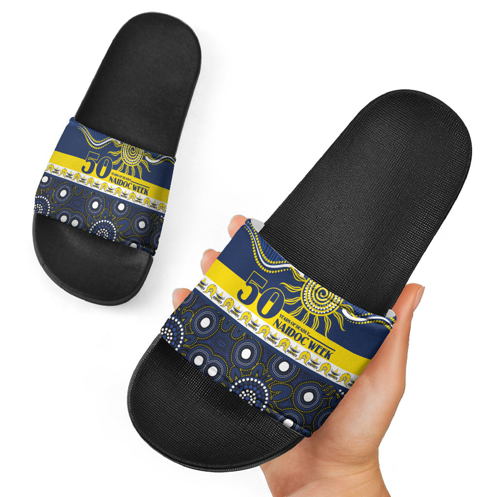 Cowboys NAIDOC Week Slide Sandals Aboriginal Torres Strait Islanders Vibe