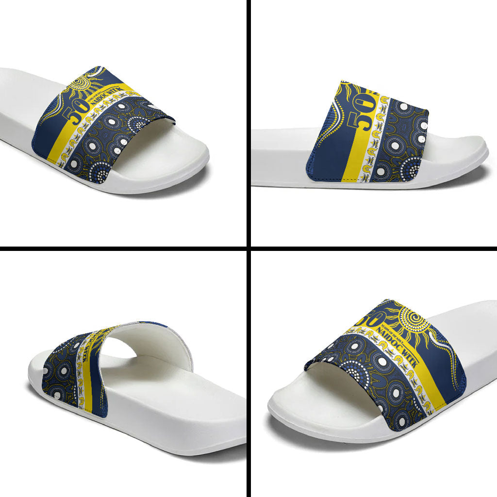 Cowboys NAIDOC Week Slide Sandals Aboriginal Torres Strait Islanders Vibe
