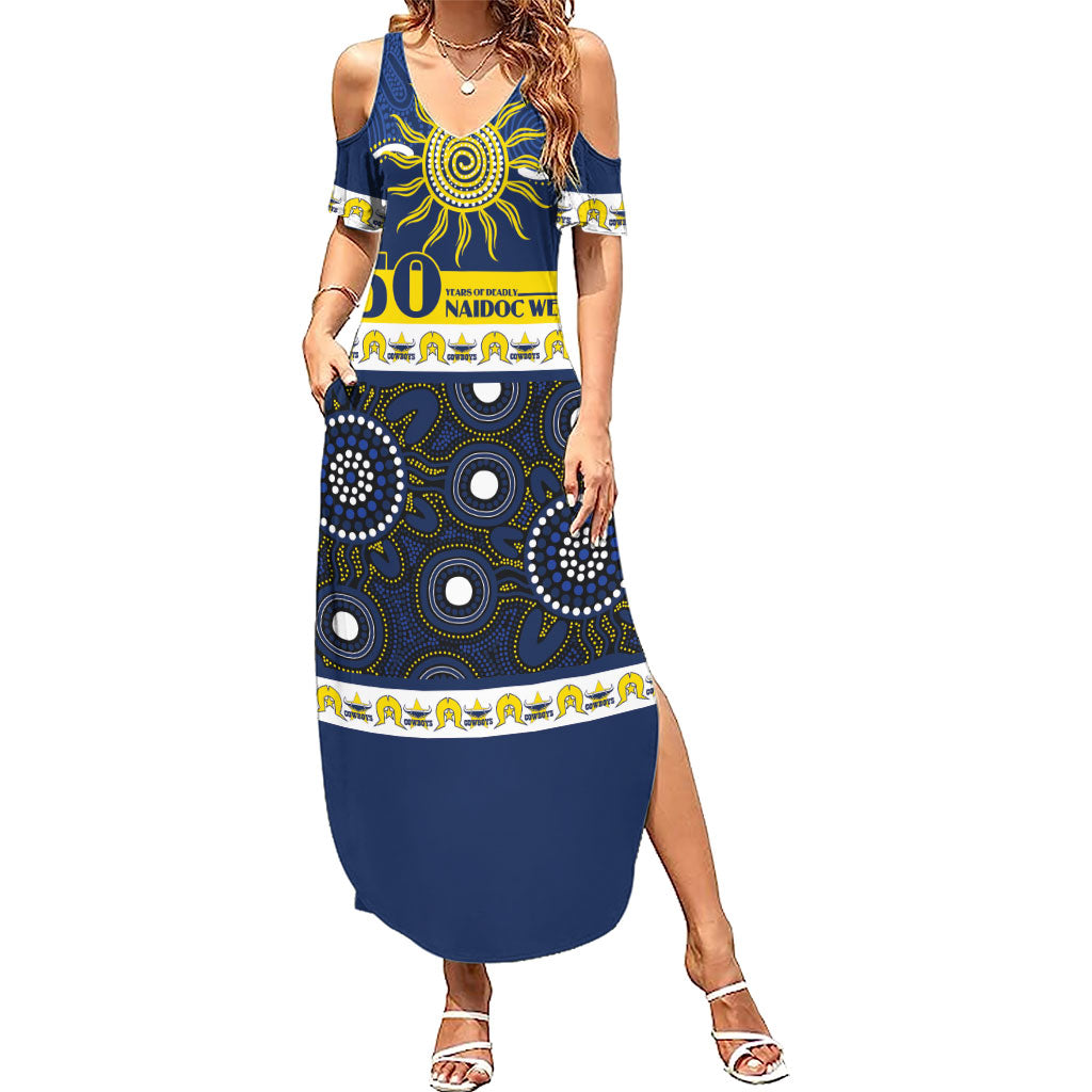 Cowboys NAIDOC Week Personalised Summer Maxi Dress Aboriginal Torres Strait Islanders Vibe