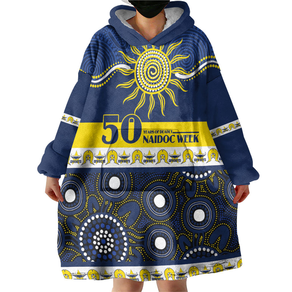 Cowboys NAIDOC Week Personalised Wearable Blanket Hoodie Aboriginal Torres Strait Islanders Vibe