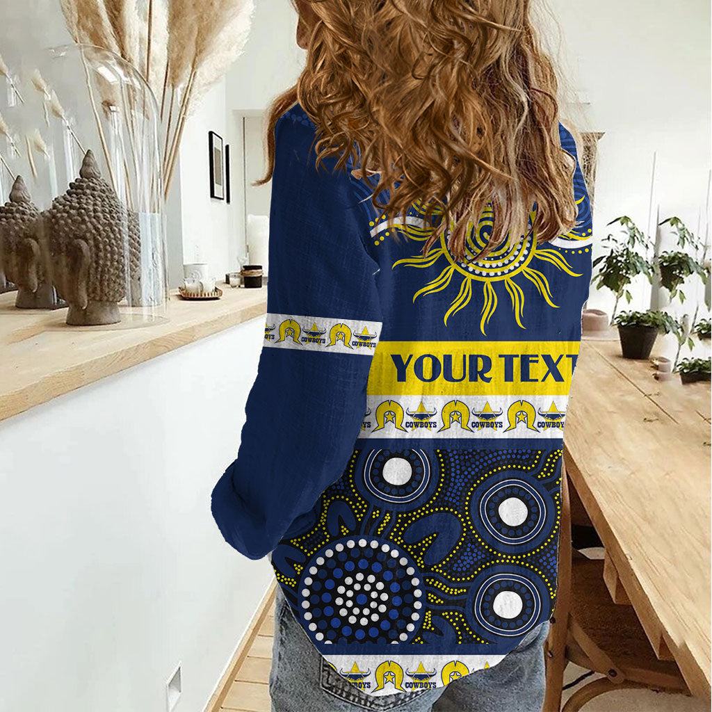Cowboys NAIDOC Week Personalised Women Casual Shirt Aboriginal Torres Strait Islanders Vibe