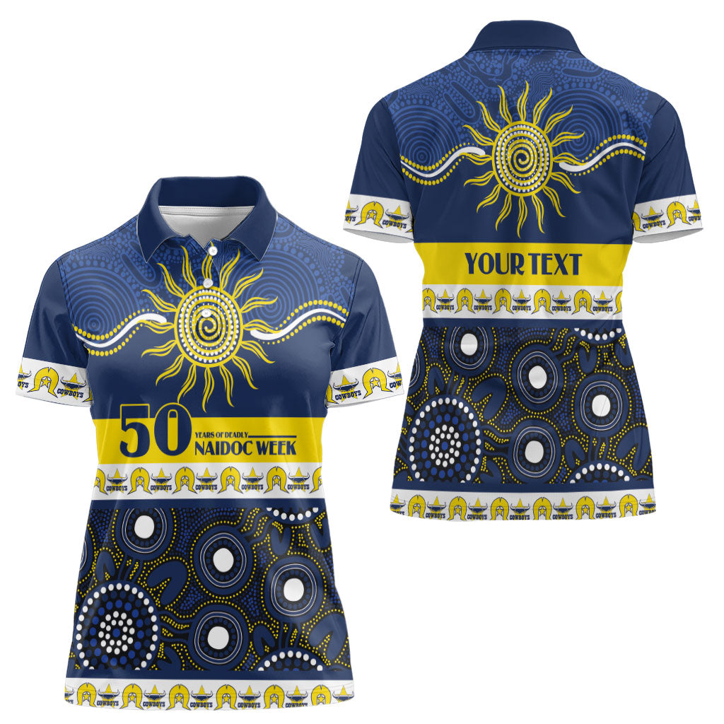 Cowboys NAIDOC Week Personalised Women Polo Shirt Aboriginal Torres Strait Islanders Vibe