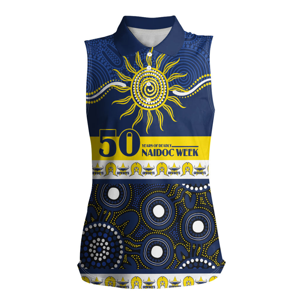 Cowboys NAIDOC Week Personalised Women Sleeveless Polo Shirt Aboriginal Torres Strait Islanders Vibe