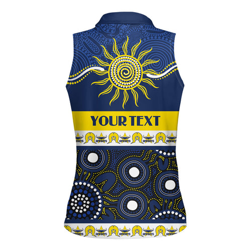 Cowboys NAIDOC Week Personalised Women Sleeveless Polo Shirt Aboriginal Torres Strait Islanders Vibe