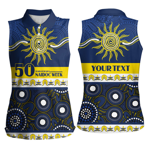 Cowboys NAIDOC Week Personalised Women Sleeveless Polo Shirt Aboriginal Torres Strait Islanders Vibe