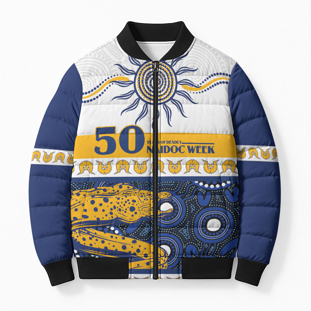 Eels NAIDOC Week Personalised Bomber Puffer Jacket Aboriginal Torres Strait Islanders Vibe