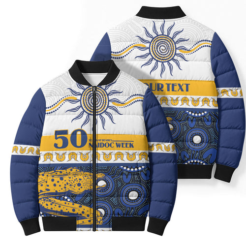 Eels NAIDOC Week Personalised Bomber Puffer Jacket Aboriginal Torres Strait Islanders Vibe