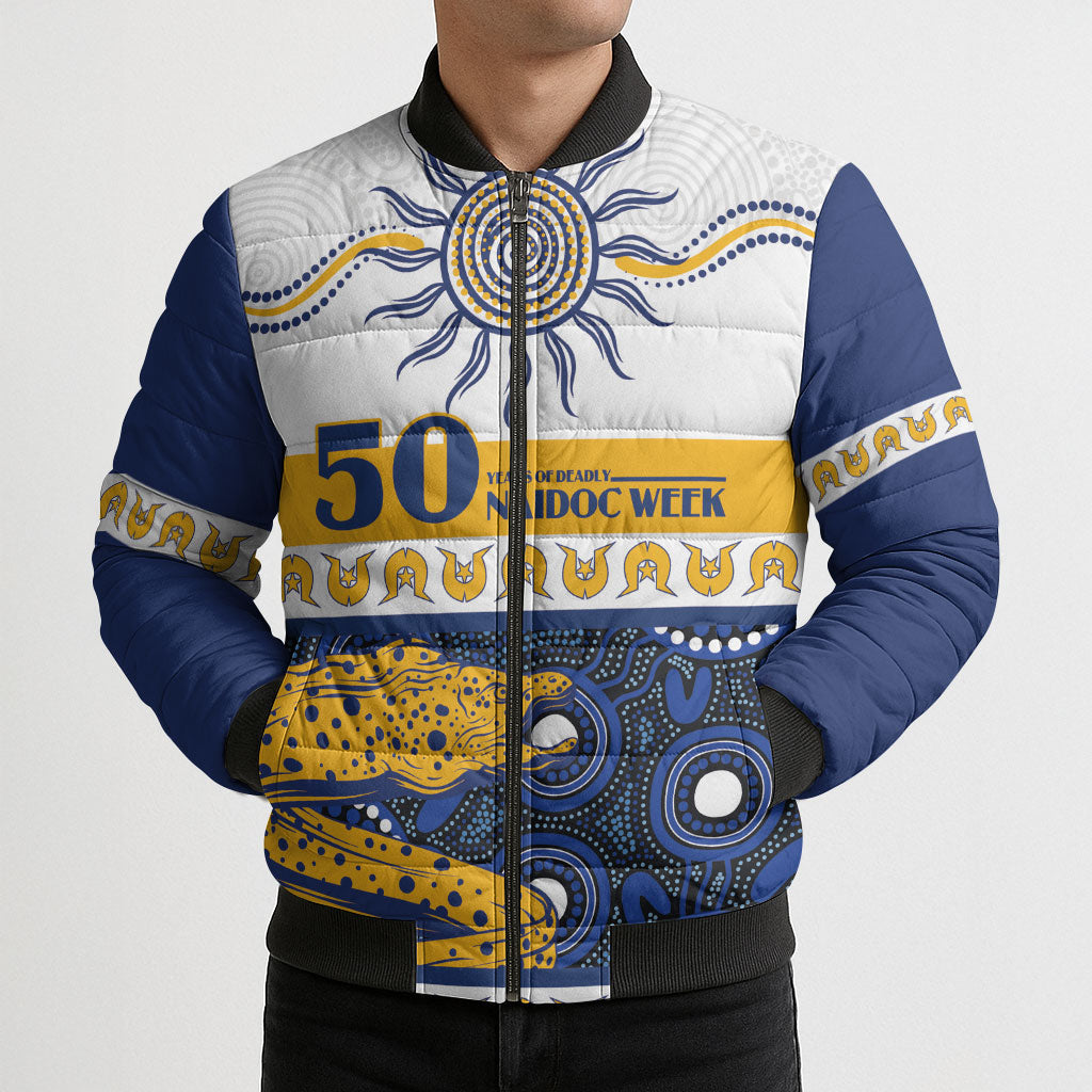 Eels NAIDOC Week Personalised Bomber Puffer Jacket Aboriginal Torres Strait Islanders Vibe