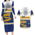 Eels NAIDOC Week Personalised Couples Matching Long Sleeve Bodycon Dress and Hawaiian Shirt Aboriginal Torres Strait Islanders Vibe