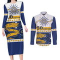 Eels NAIDOC Week Personalised Couples Matching Long Sleeve Bodycon Dress and Long Sleeve Button Shirt Aboriginal Torres Strait Islanders Vibe