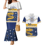Eels NAIDOC Week Personalised Couples Matching Mermaid Dress and Hawaiian Shirt Aboriginal Torres Strait Islanders Vibe