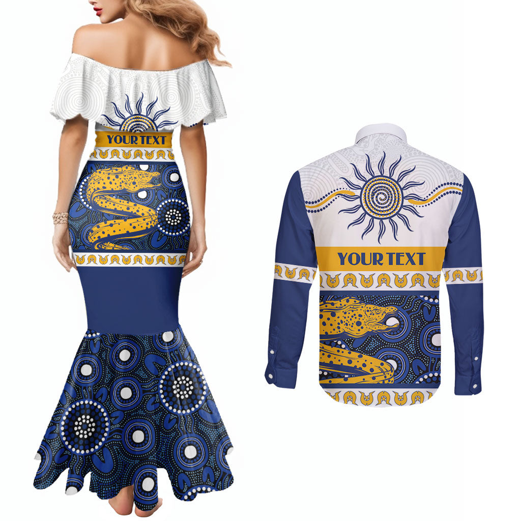 Eels NAIDOC Week Personalised Couples Matching Mermaid Dress and Long Sleeve Button Shirt Aboriginal Torres Strait Islanders Vibe