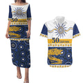Eels NAIDOC Week Personalised Couples Matching Puletasi and Hawaiian Shirt Aboriginal Torres Strait Islanders Vibe