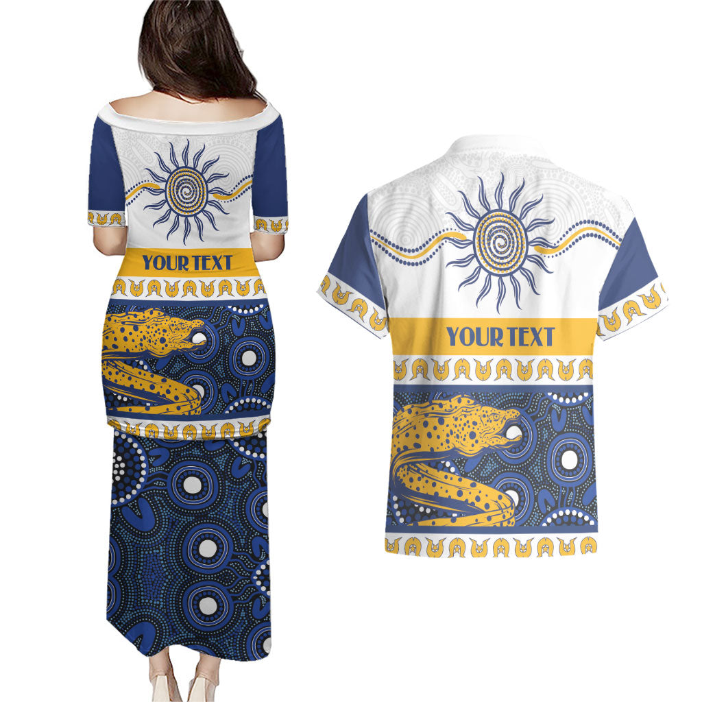 Eels NAIDOC Week Personalised Couples Matching Puletasi and Hawaiian Shirt Aboriginal Torres Strait Islanders Vibe