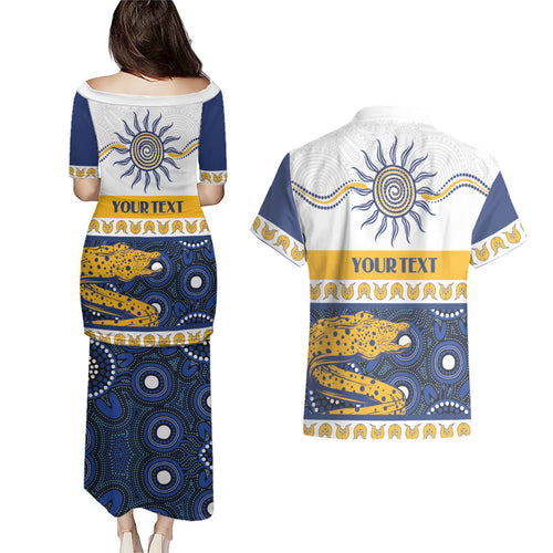 Eels NAIDOC Week Personalised Couples Matching Puletasi and Hawaiian Shirt Aboriginal Torres Strait Islanders Vibe