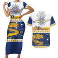 Eels NAIDOC Week Personalised Couples Matching Short Sleeve Bodycon Dress and Hawaiian Shirt Aboriginal Torres Strait Islanders Vibe