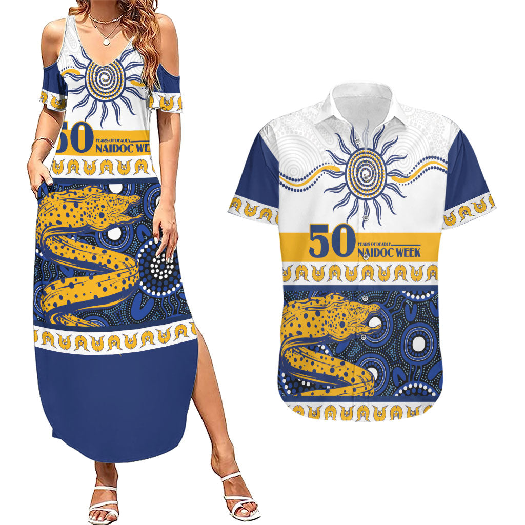 Eels NAIDOC Week Personalised Couples Matching Summer Maxi Dress and Hawaiian Shirt Aboriginal Torres Strait Islanders Vibe