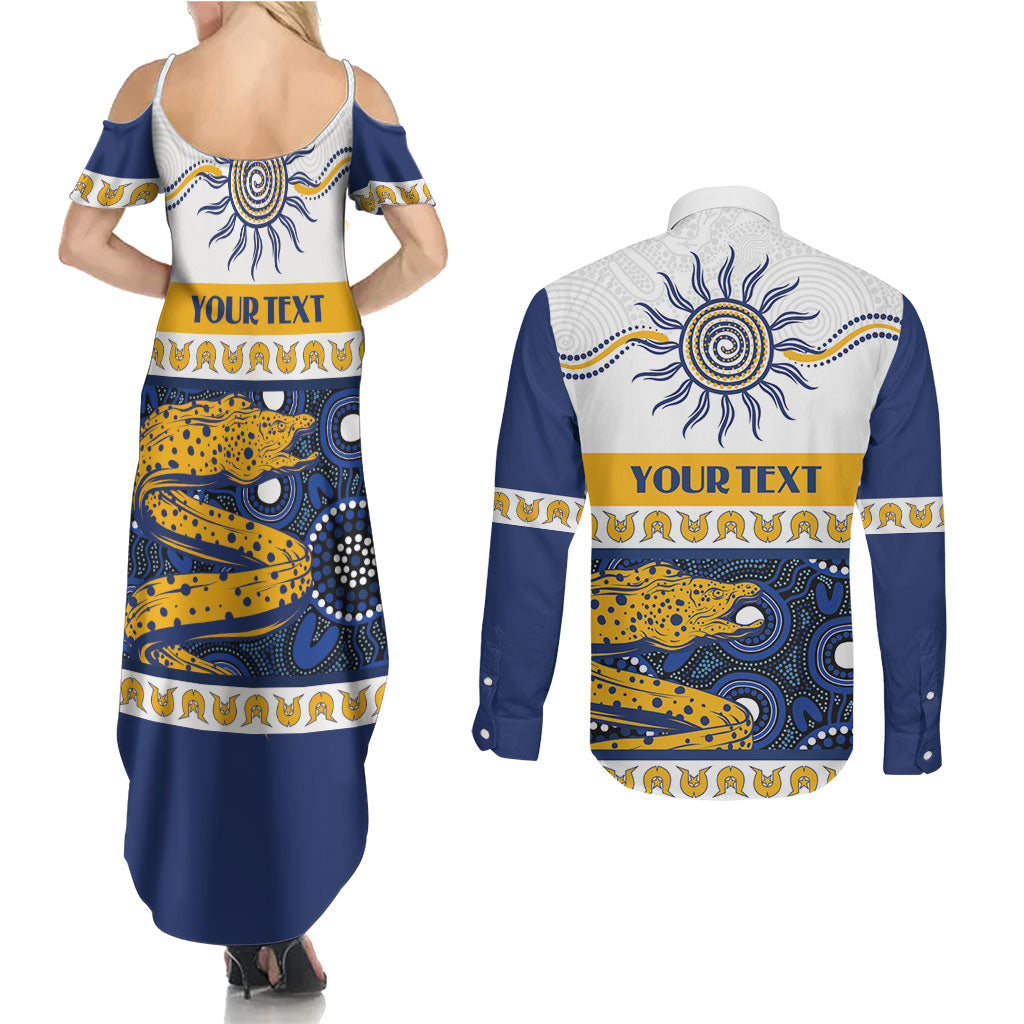 Eels NAIDOC Week Personalised Couples Matching Summer Maxi Dress and Long Sleeve Button Shirt Aboriginal Torres Strait Islanders Vibe
