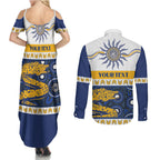 Eels NAIDOC Week Personalised Couples Matching Summer Maxi Dress and Long Sleeve Button Shirt Aboriginal Torres Strait Islanders Vibe