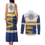 Eels NAIDOC Week Personalised Couples Matching Tank Maxi Dress and Long Sleeve Button Shirt Aboriginal Torres Strait Islanders Vibe