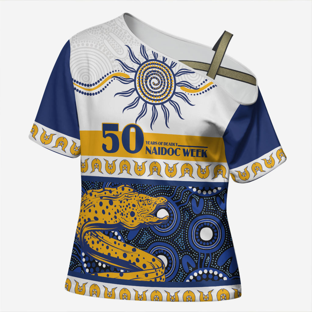 Eels NAIDOC Week Personalised Cross Shoulder Shirt Aboriginal Torres Strait Islanders Vibe