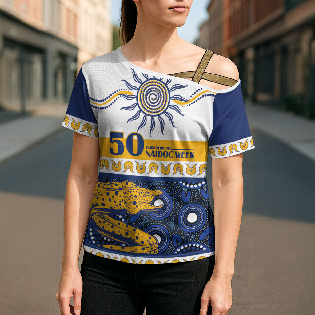 Eels NAIDOC Week Personalised Cross Shoulder Shirt Aboriginal Torres Strait Islanders Vibe