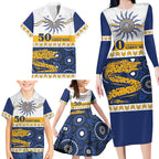 Eels NAIDOC Week Personalised Family Matching Long Sleeve Bodycon Dress and Hawaiian Shirt Aboriginal Torres Strait Islanders Vibe