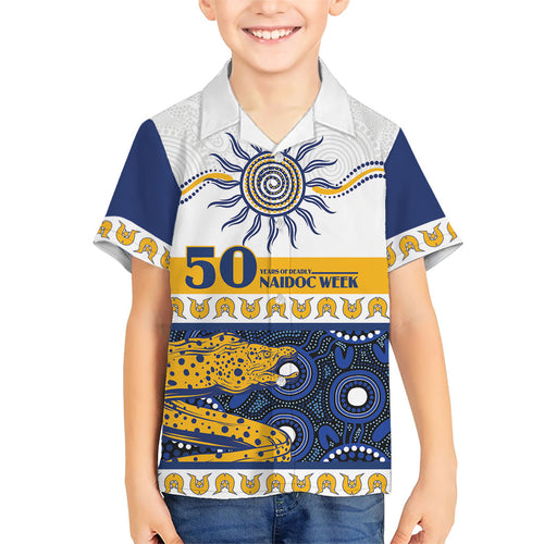 Eels NAIDOC Week Personalised Family Matching Long Sleeve Bodycon Dress and Hawaiian Shirt Aboriginal Torres Strait Islanders Vibe