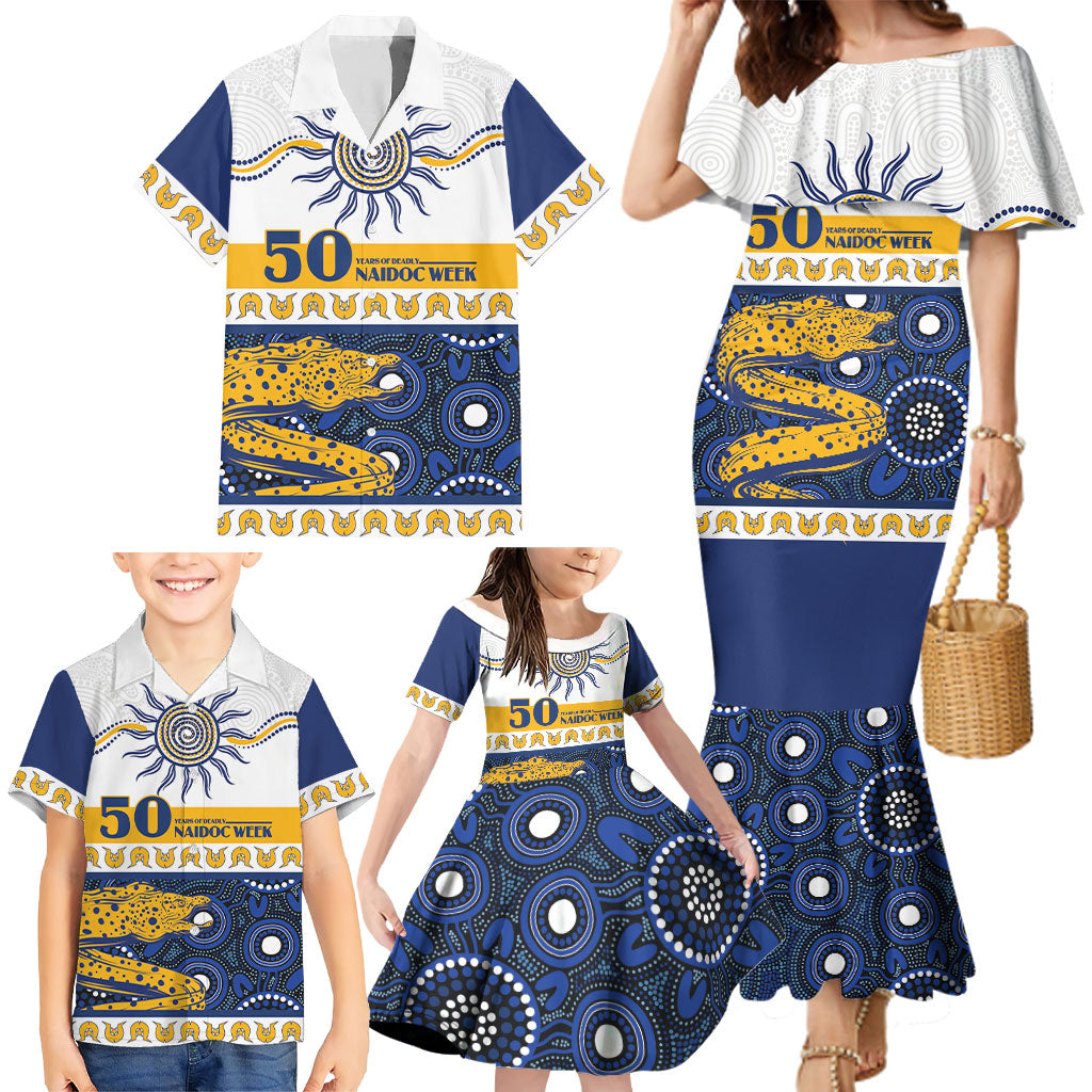 Eels NAIDOC Week Personalised Family Matching Mermaid Dress and Hawaiian Shirt Aboriginal Torres Strait Islanders Vibe