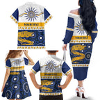 Eels NAIDOC Week Personalised Family Matching Off The Shoulder Long Sleeve Dress and Hawaiian Shirt Aboriginal Torres Strait Islanders Vibe