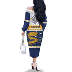 Eels NAIDOC Week Personalised Family Matching Off The Shoulder Long Sleeve Dress and Hawaiian Shirt Aboriginal Torres Strait Islanders Vibe