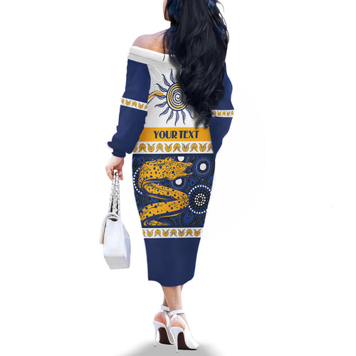 Eels NAIDOC Week Personalised Family Matching Off The Shoulder Long Sleeve Dress and Hawaiian Shirt Aboriginal Torres Strait Islanders Vibe