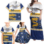 Eels NAIDOC Week Personalised Family Matching Off Shoulder Maxi Dress and Hawaiian Shirt Aboriginal Torres Strait Islanders Vibe