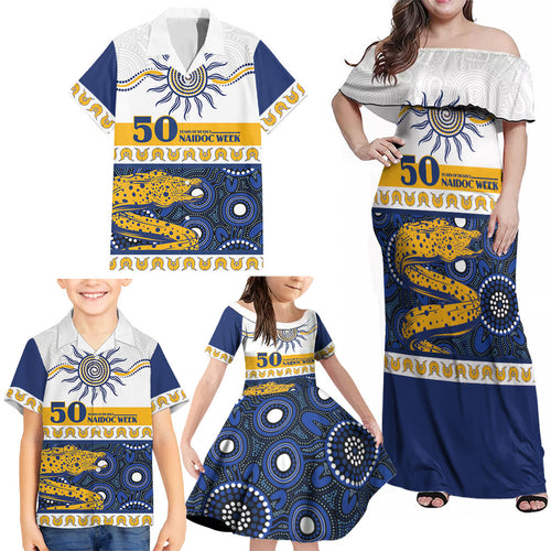 Eels NAIDOC Week Personalised Family Matching Off Shoulder Maxi Dress and Hawaiian Shirt Aboriginal Torres Strait Islanders Vibe