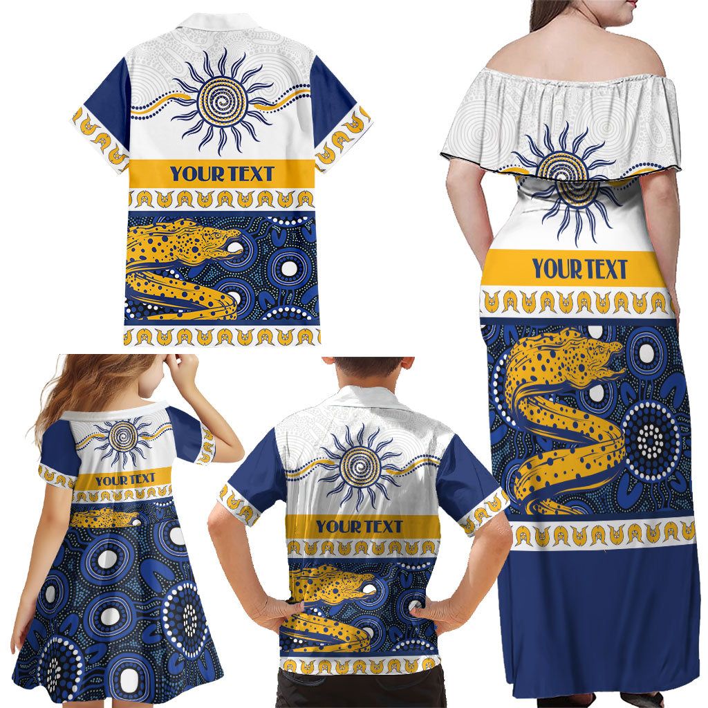 Eels NAIDOC Week Personalised Family Matching Off Shoulder Maxi Dress and Hawaiian Shirt Aboriginal Torres Strait Islanders Vibe