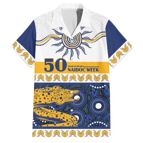 Eels NAIDOC Week Personalised Family Matching Off Shoulder Maxi Dress and Hawaiian Shirt Aboriginal Torres Strait Islanders Vibe