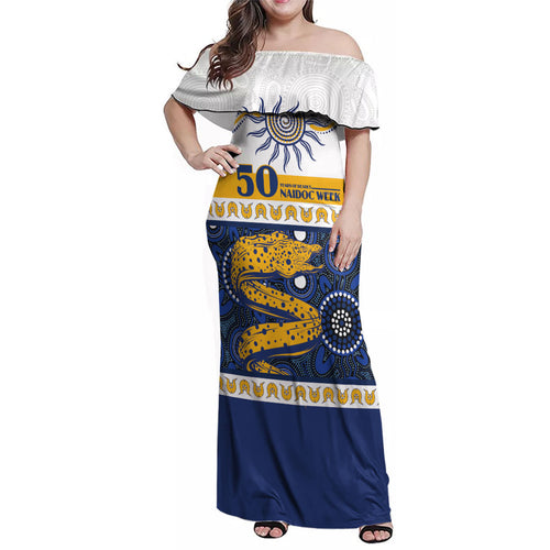 Eels NAIDOC Week Personalised Family Matching Off Shoulder Maxi Dress and Hawaiian Shirt Aboriginal Torres Strait Islanders Vibe