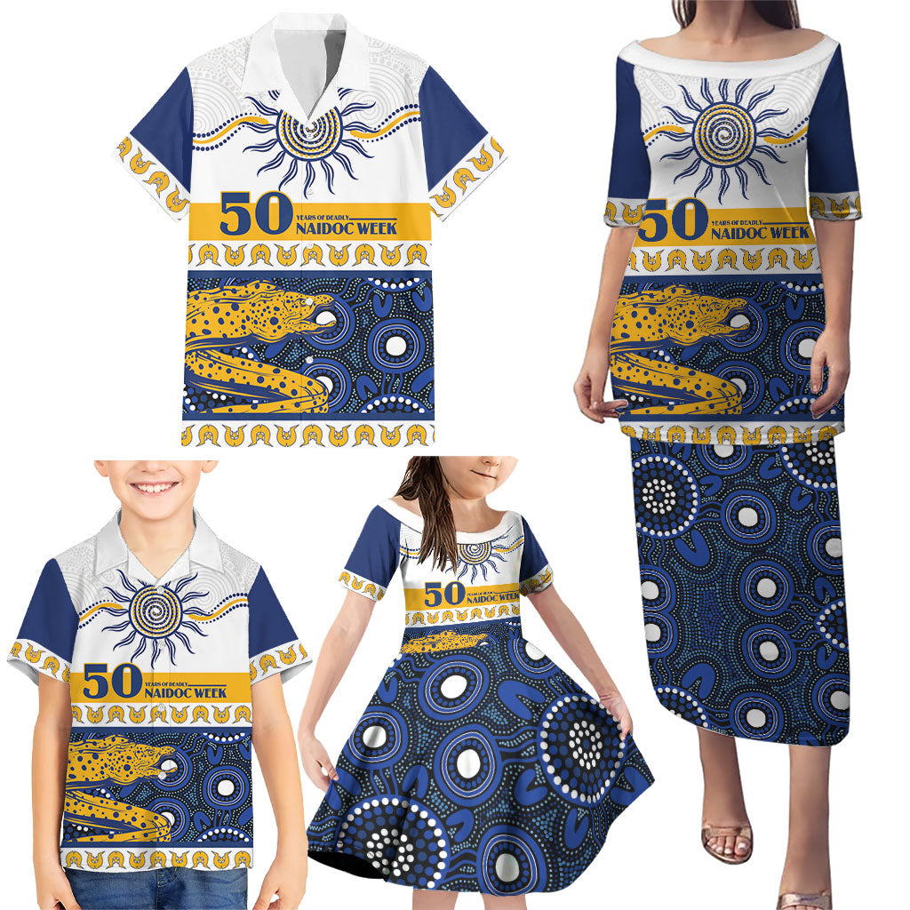 Eels NAIDOC Week Personalised Family Matching Puletasi and Hawaiian Shirt Aboriginal Torres Strait Islanders Vibe