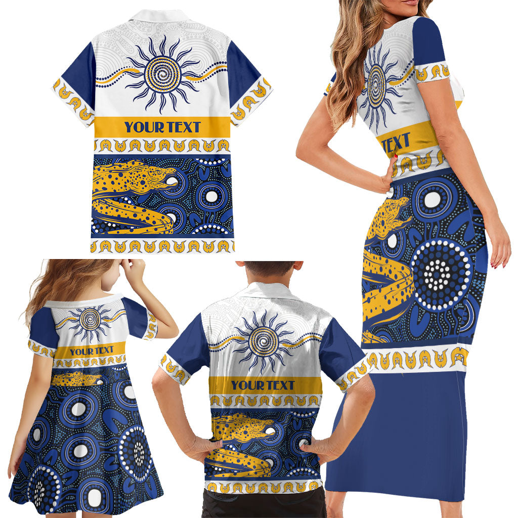 Eels NAIDOC Week Personalised Family Matching Short Sleeve Bodycon Dress and Hawaiian Shirt Aboriginal Torres Strait Islanders Vibe
