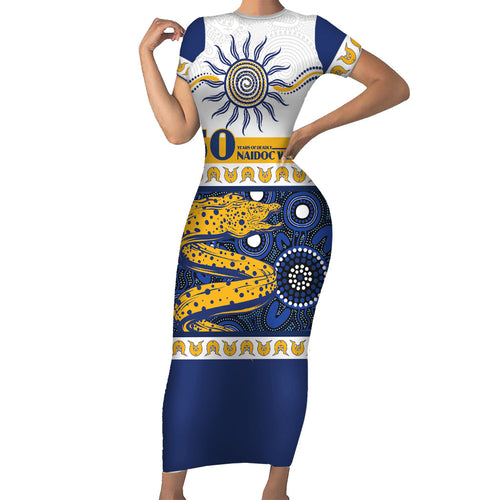 Eels NAIDOC Week Personalised Family Matching Short Sleeve Bodycon Dress and Hawaiian Shirt Aboriginal Torres Strait Islanders Vibe