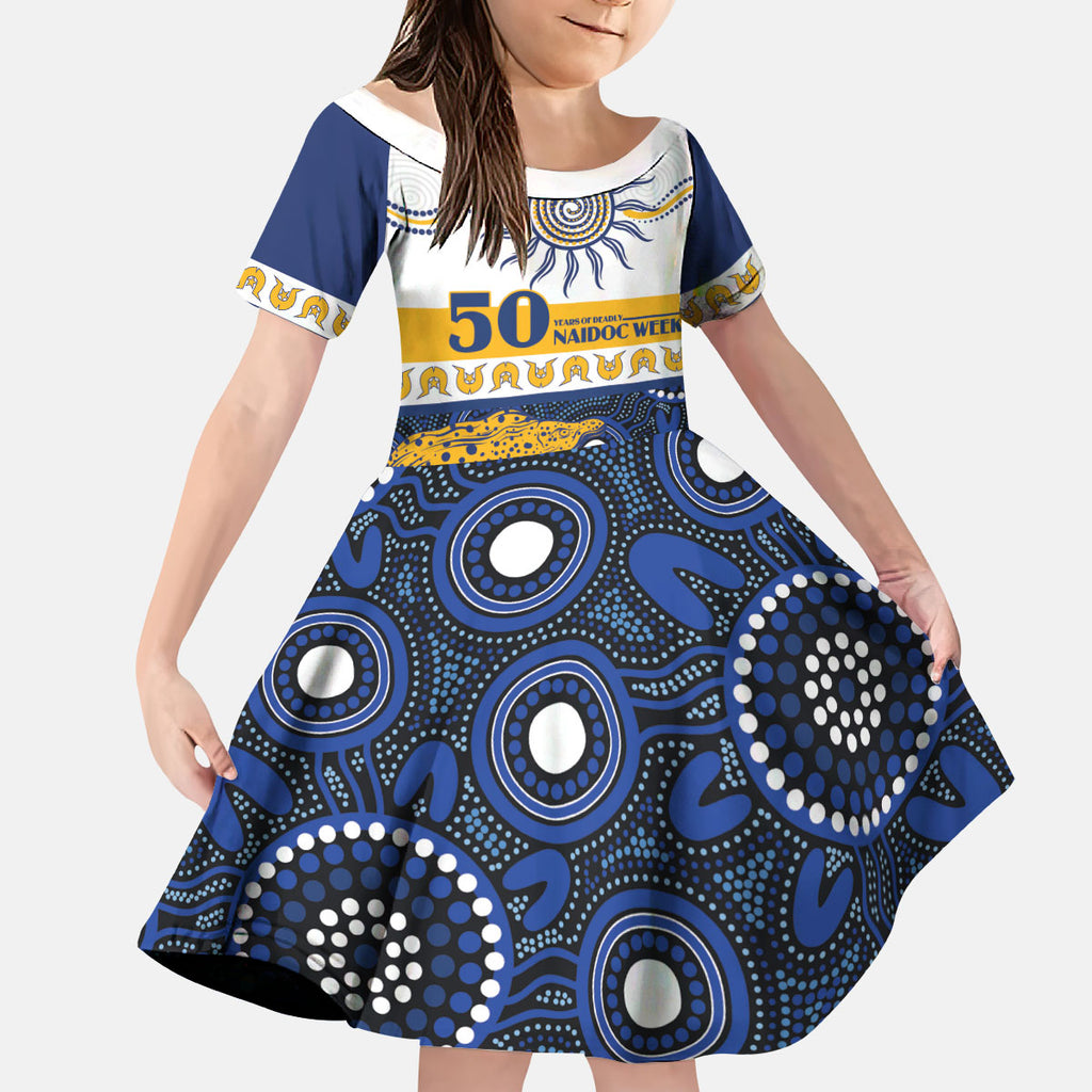 Eels NAIDOC Week Personalised Kid Short Sleeve Dress Aboriginal Torres Strait Islanders Vibe