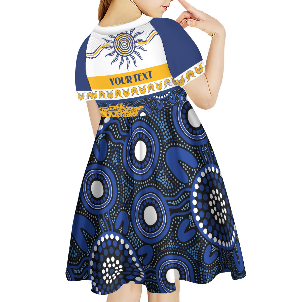 Eels NAIDOC Week Personalised Kid Short Sleeve Dress Aboriginal Torres Strait Islanders Vibe