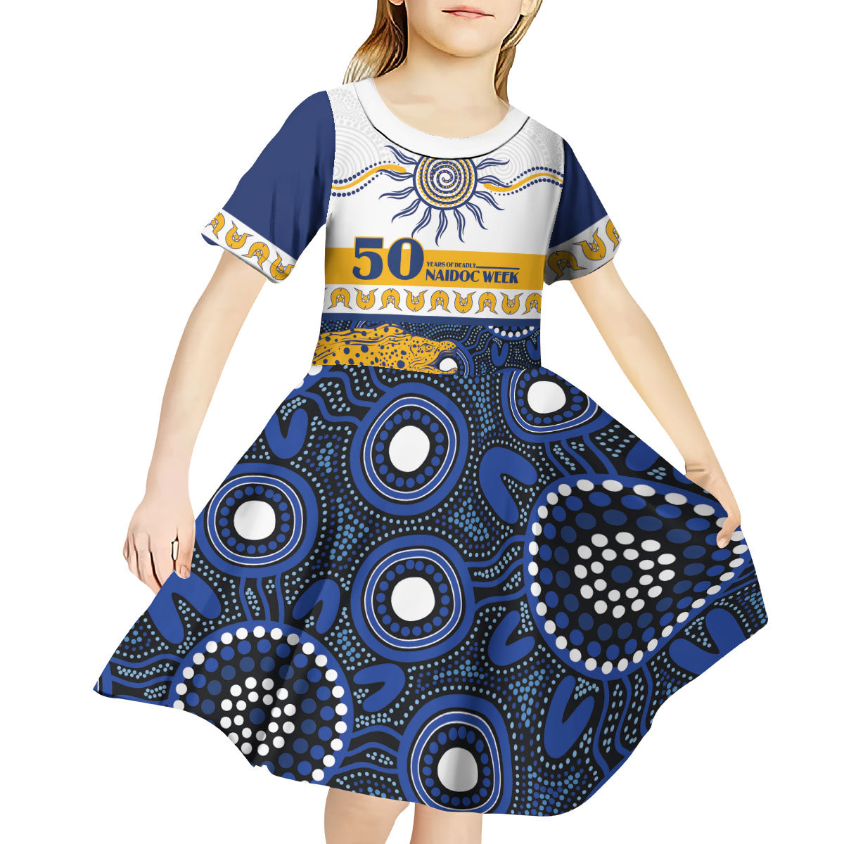 Eels NAIDOC Week Personalised Kid Short Sleeve Dress Aboriginal Torres Strait Islanders Vibe
