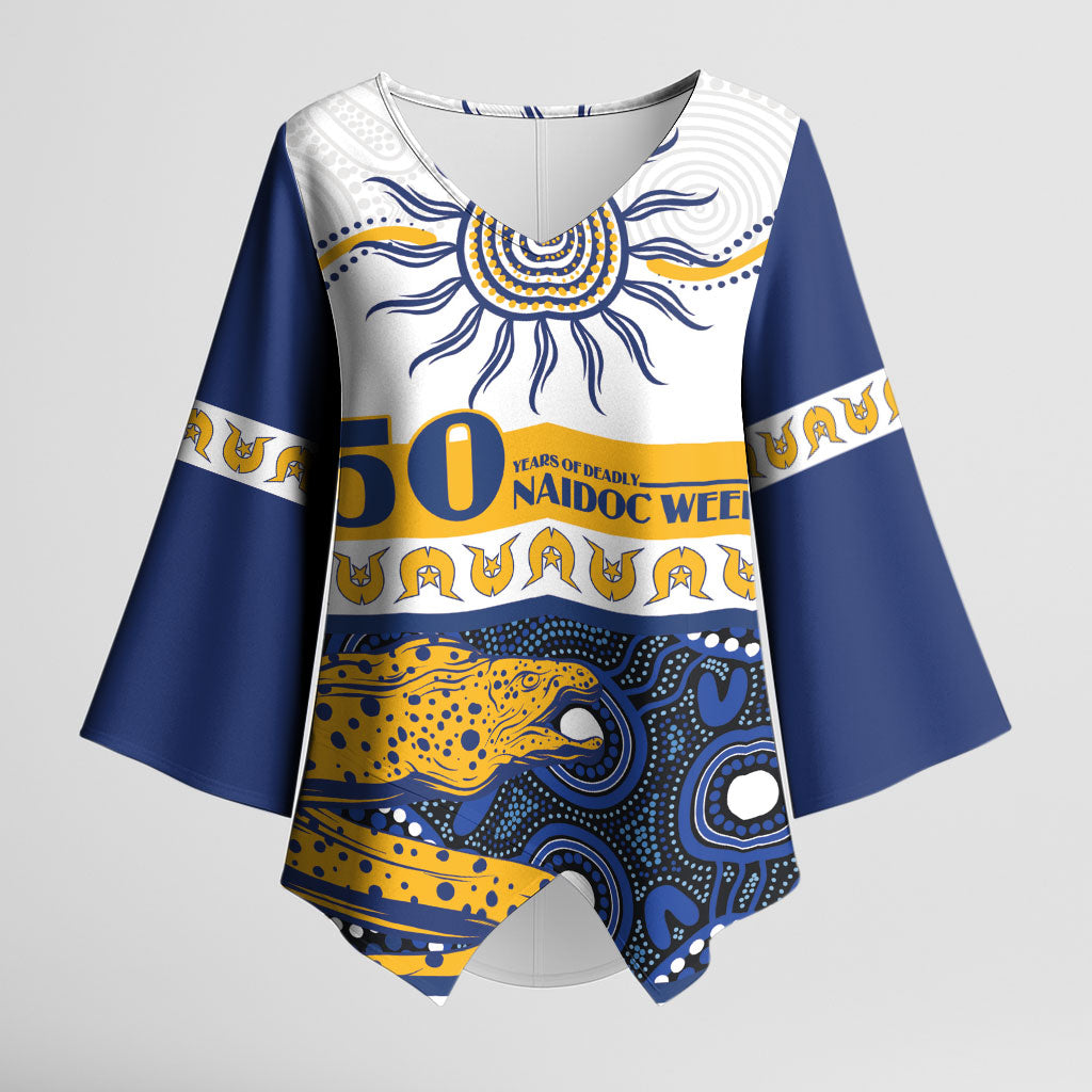 Eels NAIDOC Week Personalised Kimono Sleeve Blouse Aboriginal Torres Strait Islanders Vibe